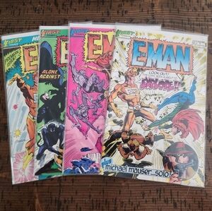 First Publishing Run 1-4 of "E-Man" (1983 First) Comic Books